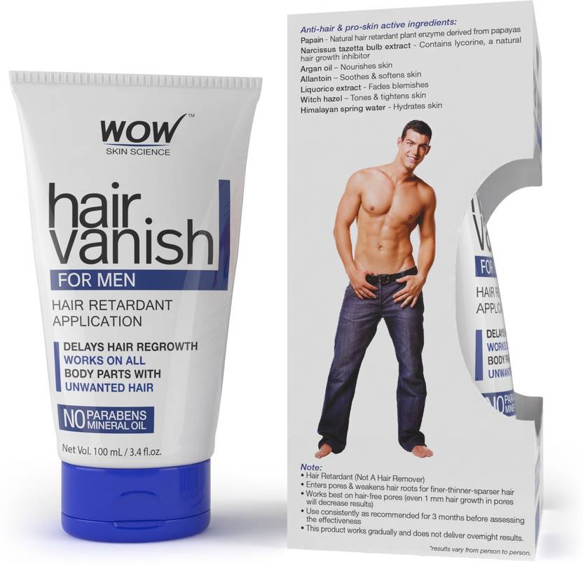Wow Skin Science Wow Hair Vanish For Men No Parabens Mineral Oil 100ml Cream