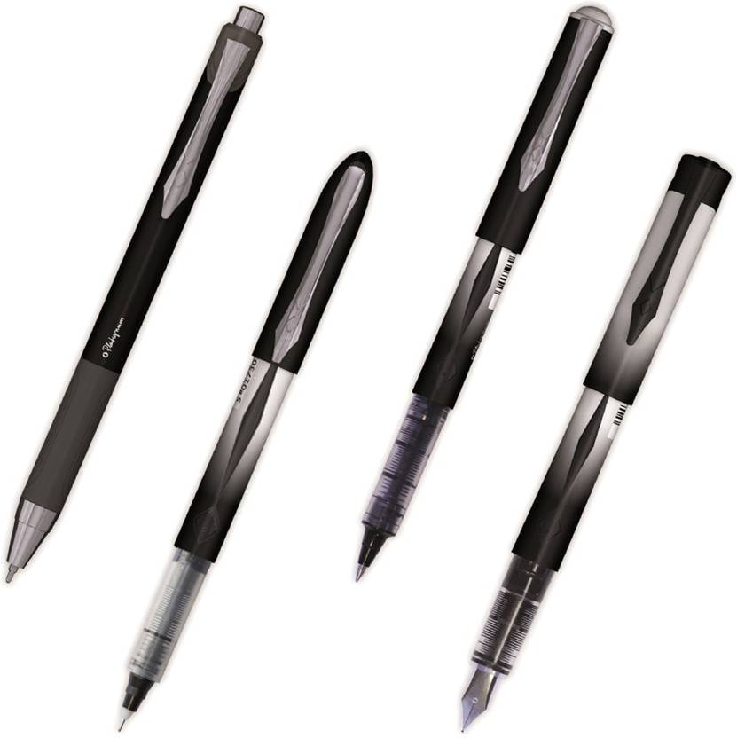 platignum Tixx Soft Grip Refillable Black Ball Point Pen Non