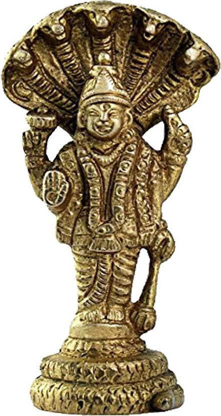 Ratnatraya Energized Lord Vishnu Brass Idol For Pooja Room