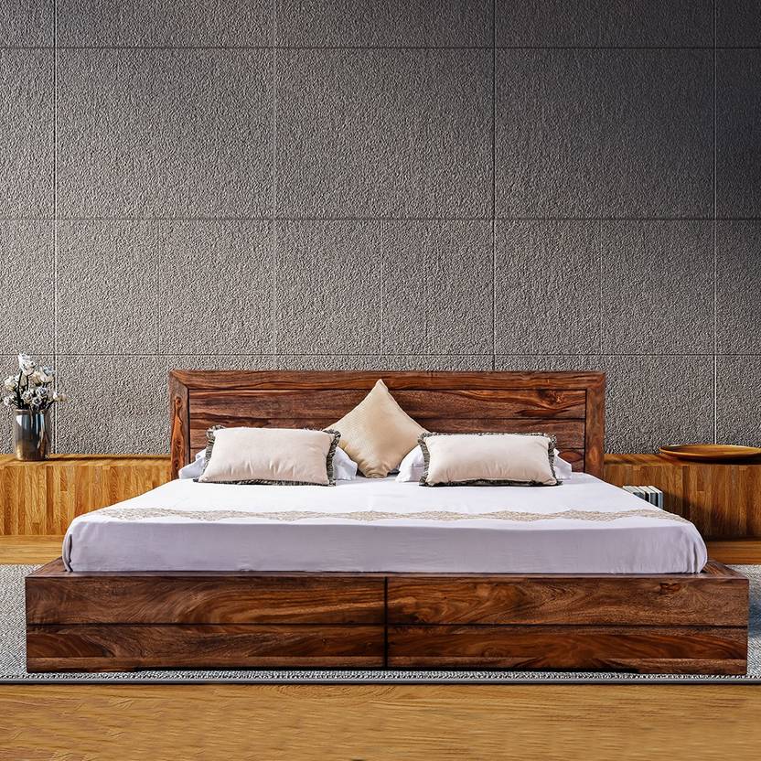 Royaloak Coral Solid Wood King Bed Price In India Buy