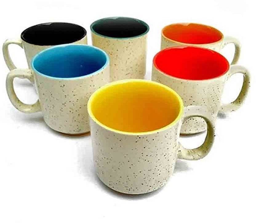 Jrp Mart Multicolor Tea Coffee Cups Mugs Set Of 6 Microwave Safe Jrp Mart Multicolor Tea Coffee Cups Mugs Set Of 6 Microwave Safe Ceramic Pack 4