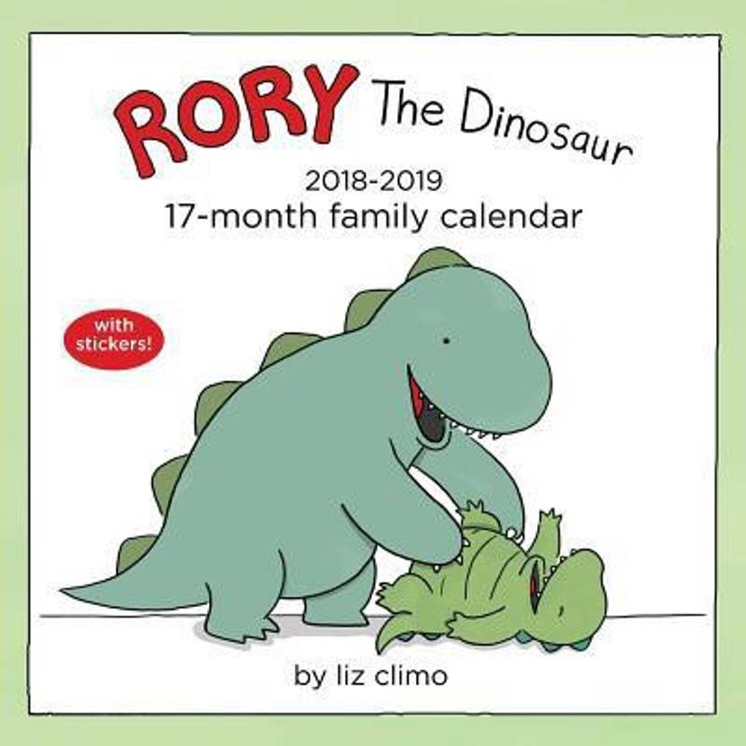 rory the dinosaur 2018 2019 17 month family calendar buy rory the