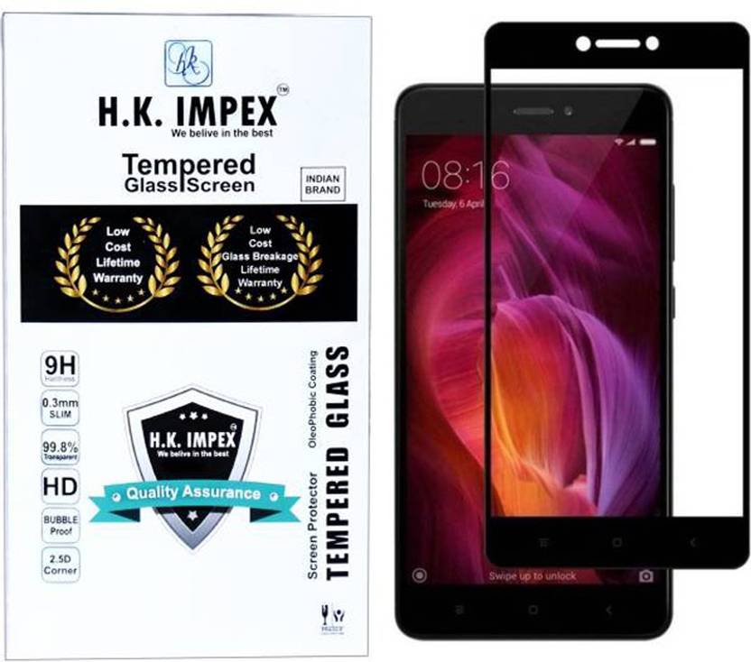 H K Impex Edge To Tempered Glass For Mi Redmi Note 4 H K Impex Edge To Tempered Glass For Mi Redmi Note 4 Pack Of 1