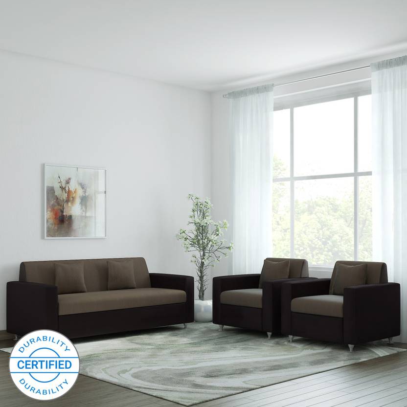 Westido Fabric 3 1 Brown Light Sofa Set Price In India Westido Fabric 3 1 Brown Light Sofa Set