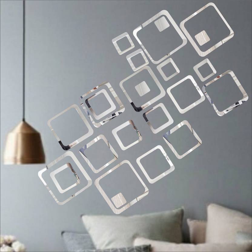 Look Decor Extra Large 18 Square Silver Pack Of
