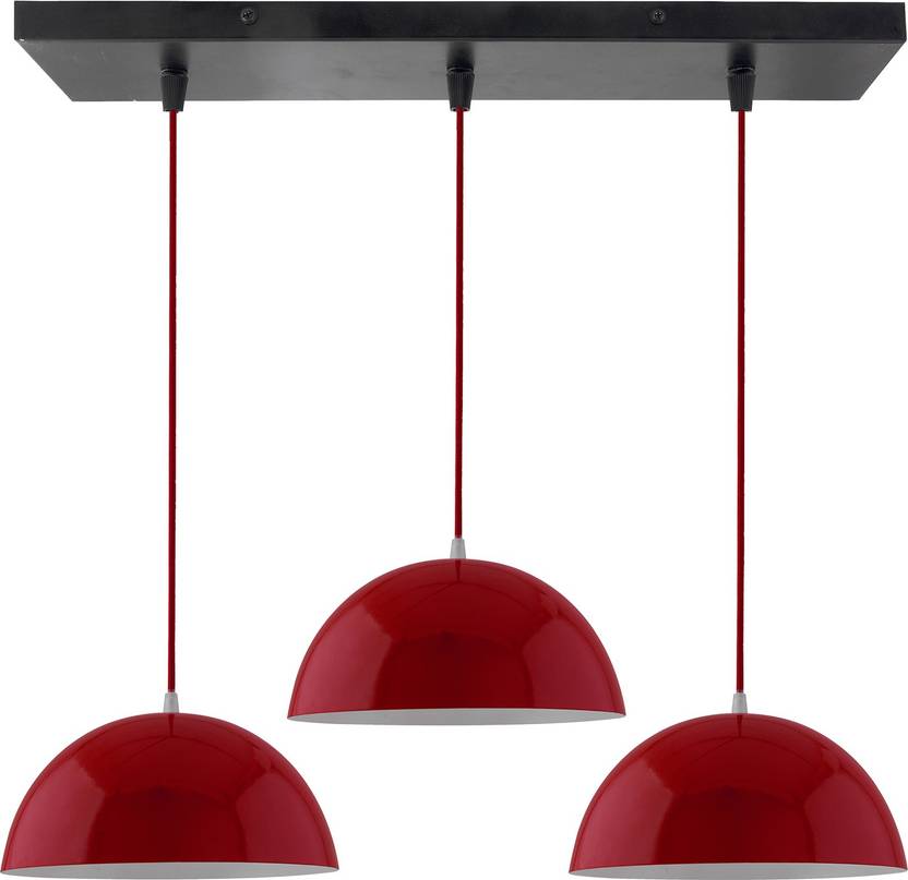 Homesake 3 Lights Linear Cer Chandelier Red Hanging Pendant Light Kitchen Area And Dining Room Led Filament Ceiling Lamp