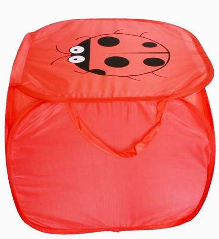 Loomantha 30 Red Laundry Basket Bag Stool Storage Loomantha 30 Red Laundry Basket Bag Stool Storage Polycotton