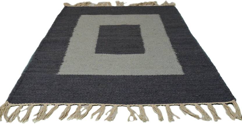 Tangerine Grey Wool Cotton Area Rug Tangerine Grey Wool Cotton Area Rug 61 X 92