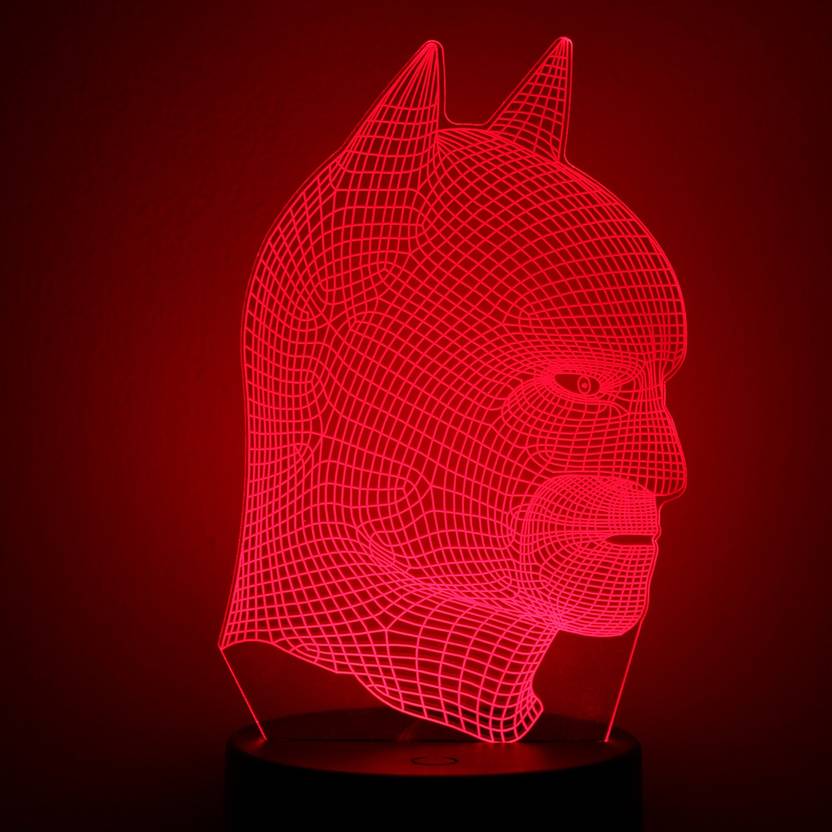 Skycandle In 3d Optical Illusion Night Light 7 Led Color Changing Skycandle In 3d Optical Illusion Night Light 7 Led Color Changing Lamp Cool Soft Safe For Kids Solution Nightmares Batman 6 Cm