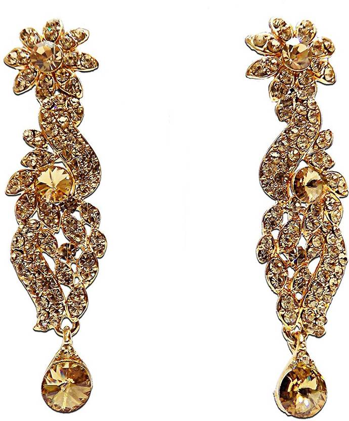 Flipkart Sonal Sparkle Crystal Copper Dangle Earring Sparkle Crystal Copper Dangle Earring