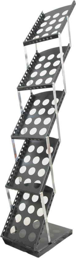 Lepose Floor standing magazine stand Floor Standing Magazine Holder(Black, Iron, Pre-assembled)