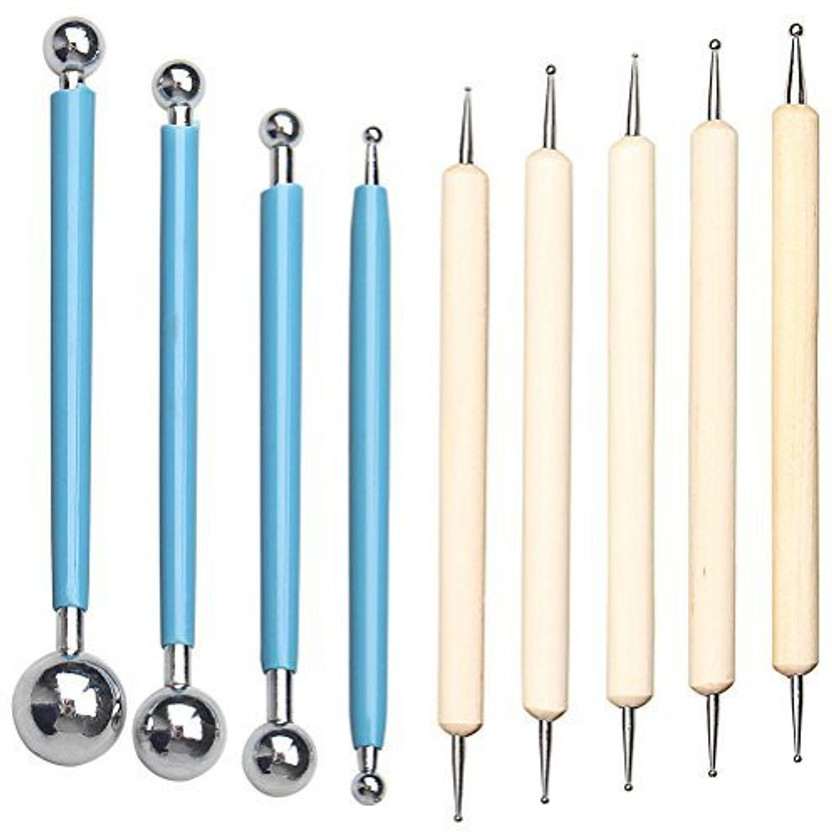 14Pieces Ball Stylus Dotting Sculpting Wooden Clay Tools Clay Sculpture Pottery
