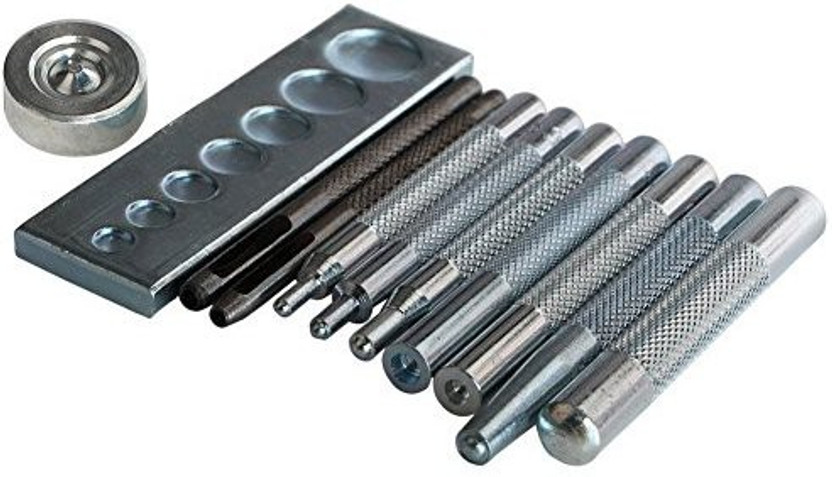 Leathercraft Silver Gray Metal Belt Hole Rivet Punch 9mm