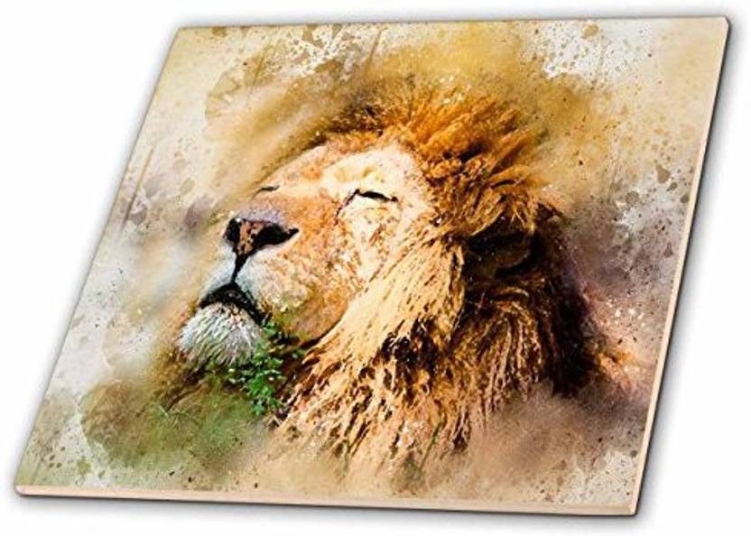 Generic 3d Rose King Of The Jungle Watercolor Digital Print In