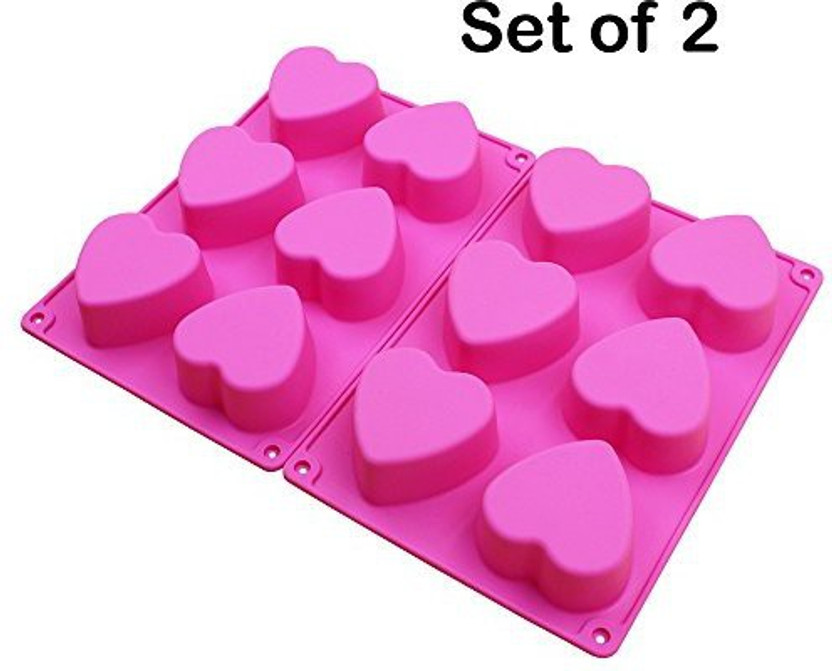 Baker Depot 6 Holes Heart Shaped Silicone Mold For Chocolate