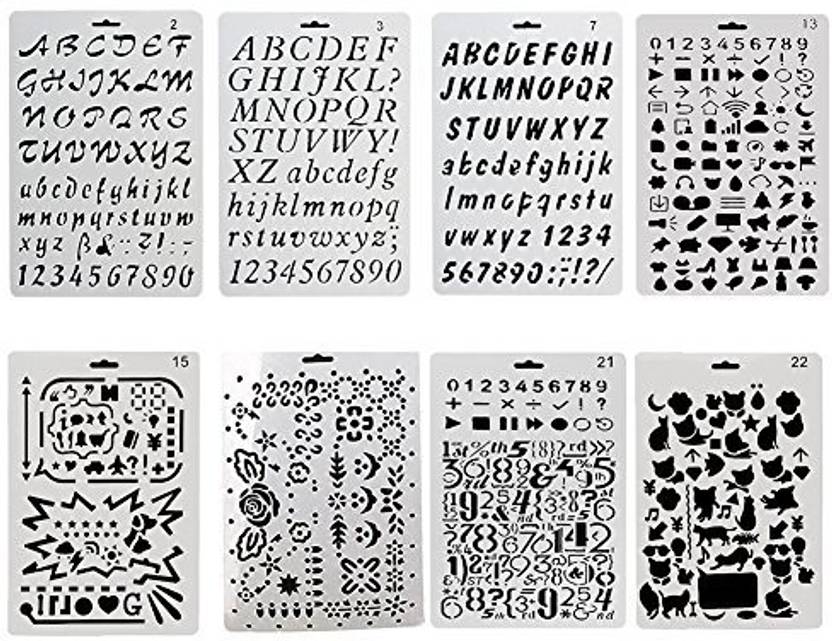 Generic Xybags 8 Pcs Alphabet Stencil Letter Templates For Generic Xybags 8 Pcs Alphabet Stencil