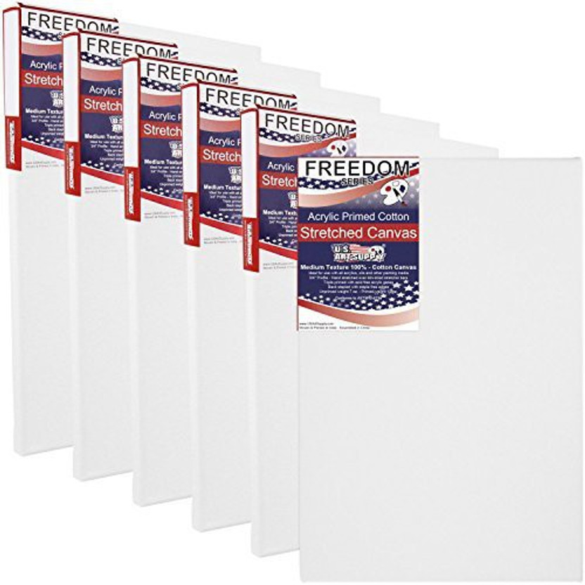 6//Pack Professional Artist Cotton Canvas Panel Board x 14 in 11 in