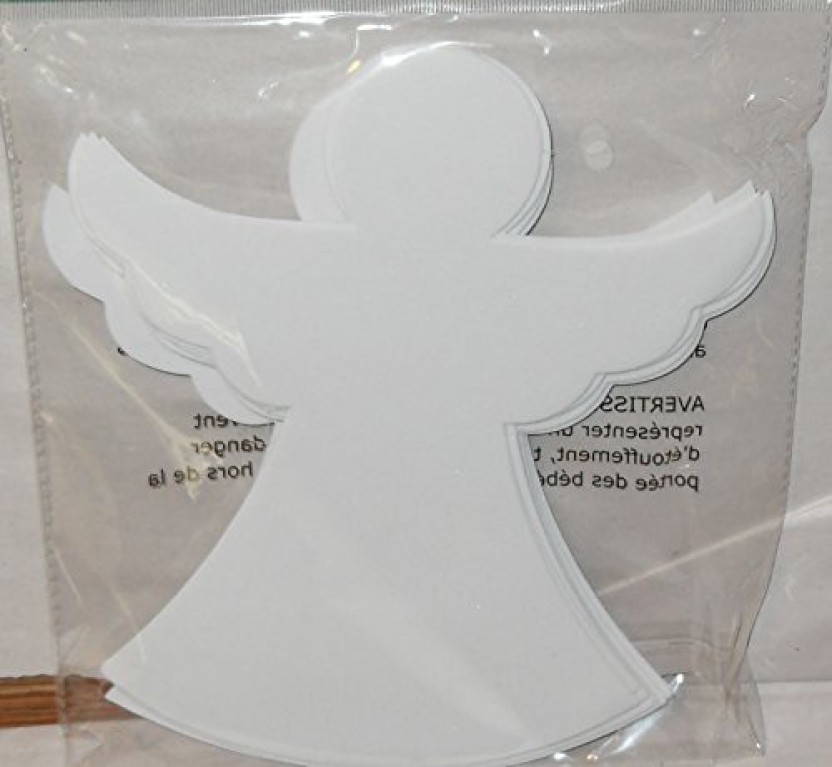 Holiday Crafts Foam Angel Shapes 12 Count Pack of Christmas Crafting Shapes New