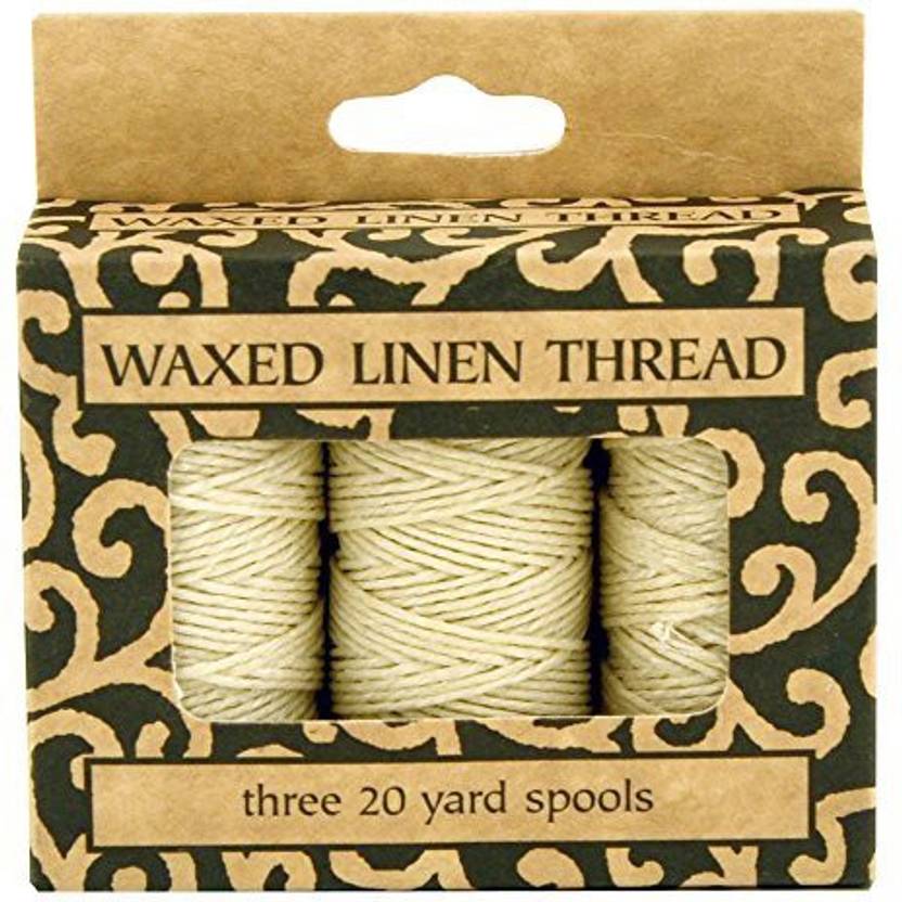 Generic Lineco Waxed Genuine Linen Thread, 20 yards, Pack of 3 Spools