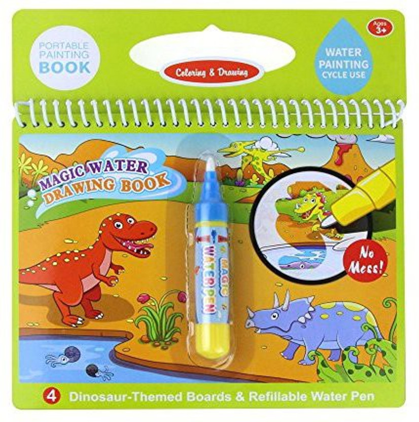 Kids Magic Reuseable Water Drawing Painting Coloring Book With Water Pen Toys Zy Creative Toys Activities