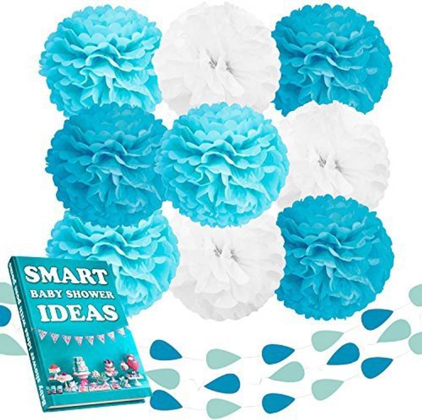 Beleheim Baby Shower Decorations Boy Tiffany Blue Turquoise White