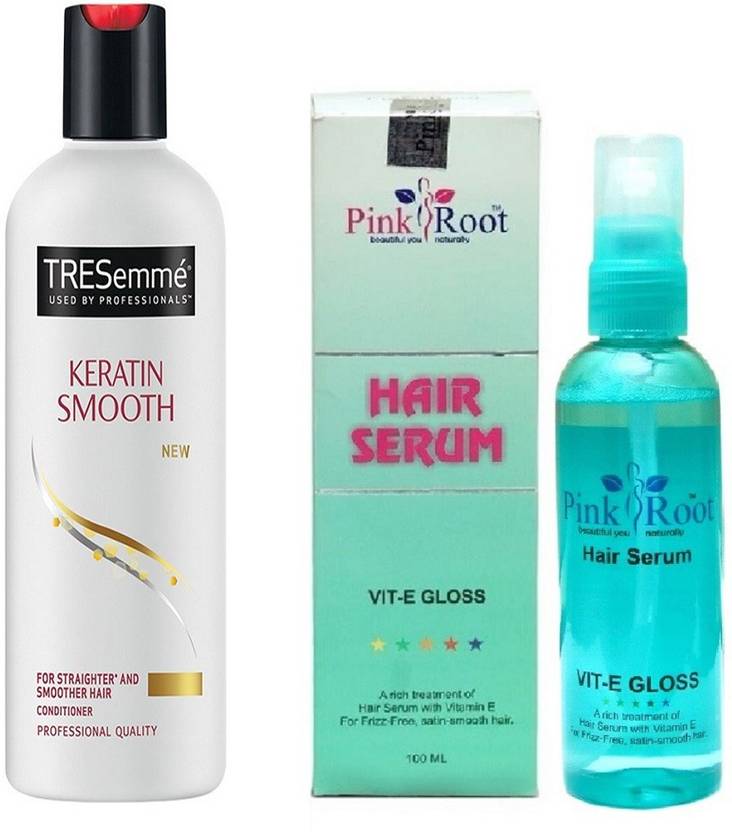 Pink Root Hair Serum 100ml And Tresemme Keratin Smooth For
