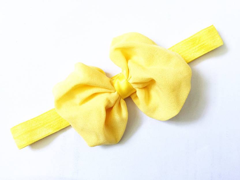 Skudgear Baby Head Band Bow Type Head Band For Baby Girls Yellow