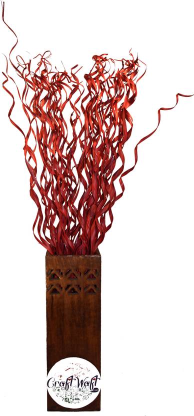 Craftwaft Palm Leaves Filler Red Dried Sticks Artificial Flower