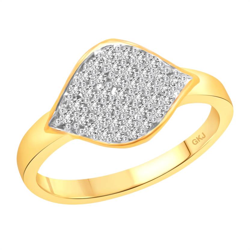 Gk Jewellery Stylish Ring Alloy Cubic Zirconia Gold Plated Plated