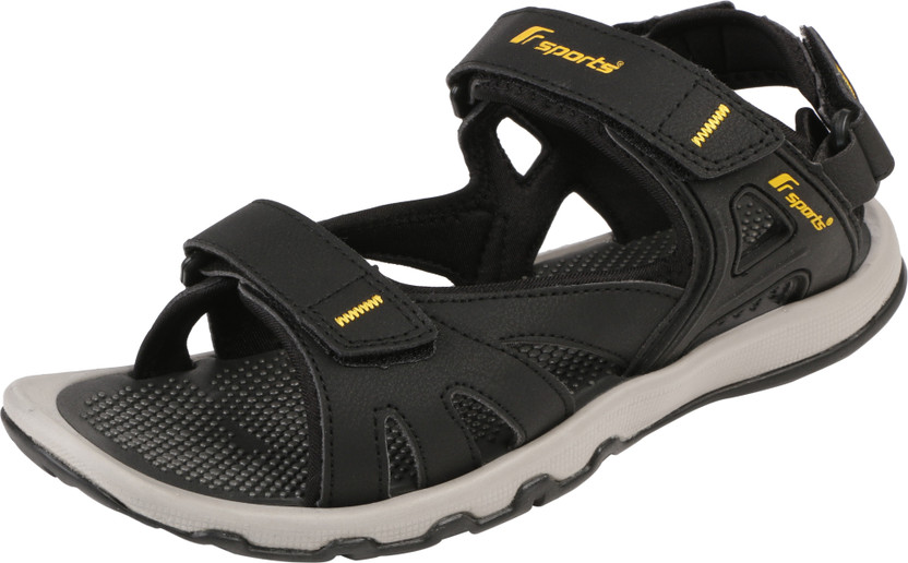 Fsports Men Black, Yellow Sandals - Buy 