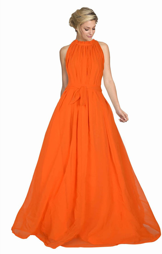 orange dress