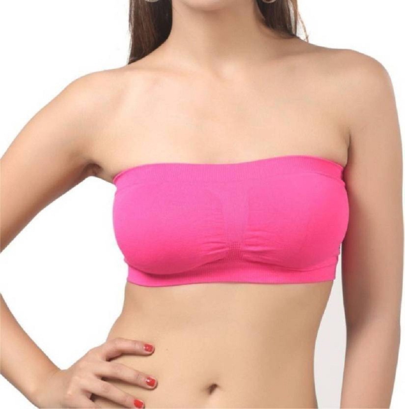 pink tube bra