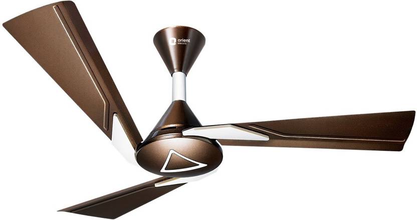 Orient Orina Chocolate Brown Ivory 3 Blade Ceiling Fan In Orient Orina Chocolate Brown Ivory 3 Blade Ceiling Fan