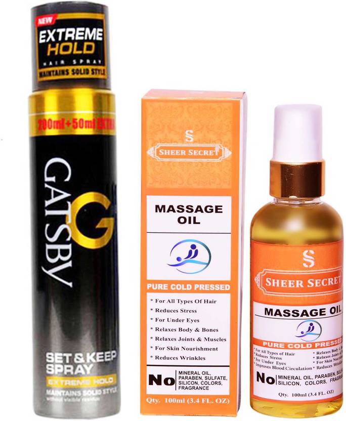 Gatsby Set Keep Hair Spray Extreme Hold 250 Ml With Sheer Secret