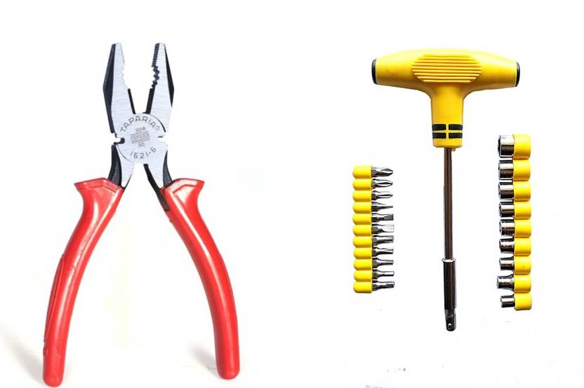 TAPARIA 24 pcs interchangeable socket set and 6 inch cutting plier