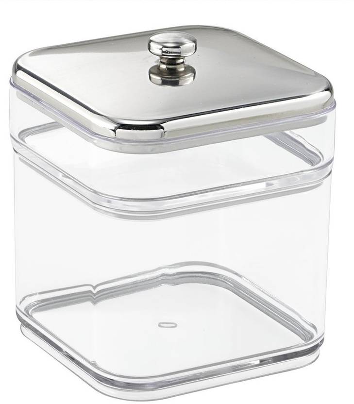 Interdesign Gina Bathroom Vanity 2 Tier Canister Jar For Cotton Interdesign Gina Bathroom Vanity 2 Tier Canister Jar For Cotton Swabs Cosmetic Pads Clear Storage Box