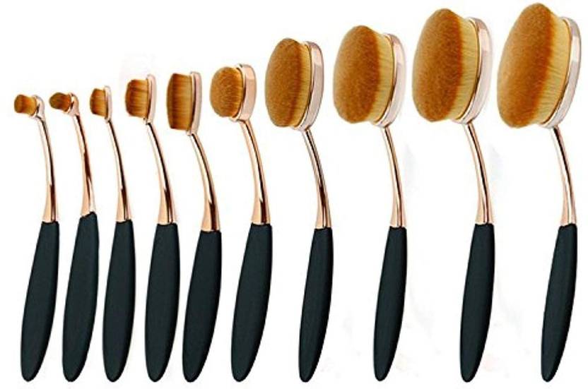 Zureni Oval Makeup Brush Set Professional Foundation Concealer