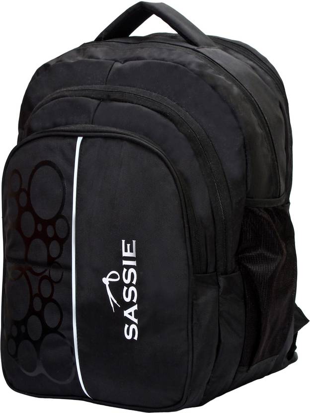 Sassie 41l Black School Bag Travel With 4 Compartments Ssn 1077 Waterproof