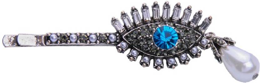 Aaishwarya Vintage Inspired Blue Eyed Crystal Pearl Hair Pin