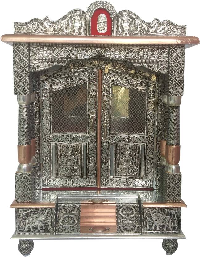 Brilliant Home Designs Aluminium Copper Oxidized Home Temple