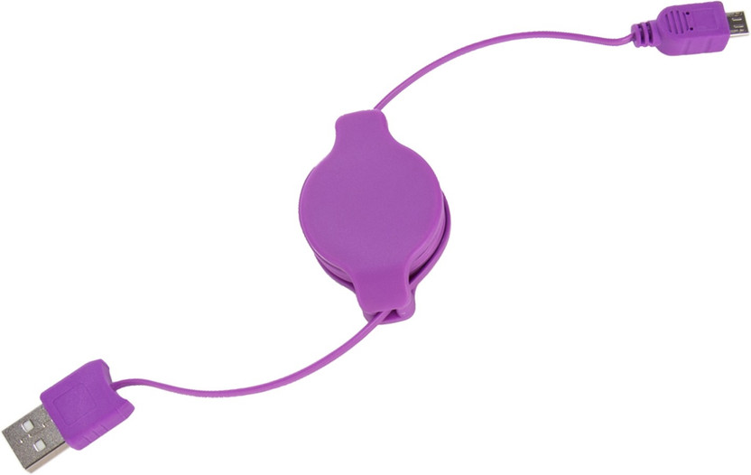 SumacLife 3 Retractable Micro USB Charge /& Sync Cable with 2.1A Mini USB 3.0 Car Charger Purple