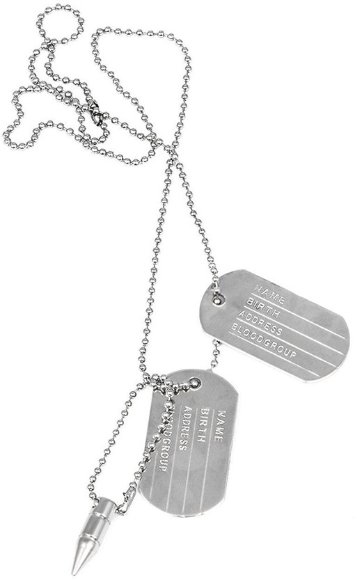 MadSwag MadSwag Military Locket Dog Tag Chain With Plain Silver Dog Tag - Flipkart Deal