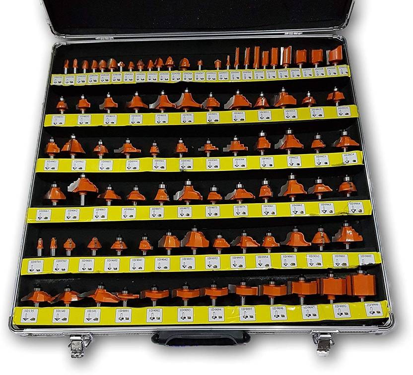 Tools Centre Industrial 87pcs Router Bit Set 8mm Shank With A