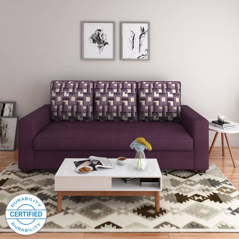 Flipkart Perfect Homes Trieste Fabric 3 Seater Sofa Price in India