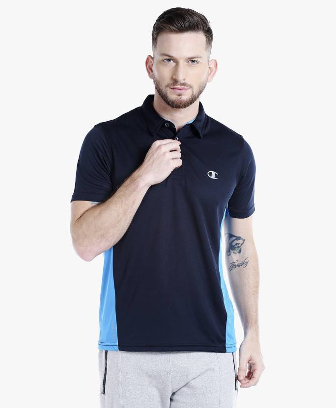 Sicily See you Articulation fbb - CHAMPION Solid Men Polo Neck Blue T-Shirt - Buy fbb - CHAMPION Solid Men  Polo Neck Blue T-Shirt Online at Best Prices in India | Flipkart.com