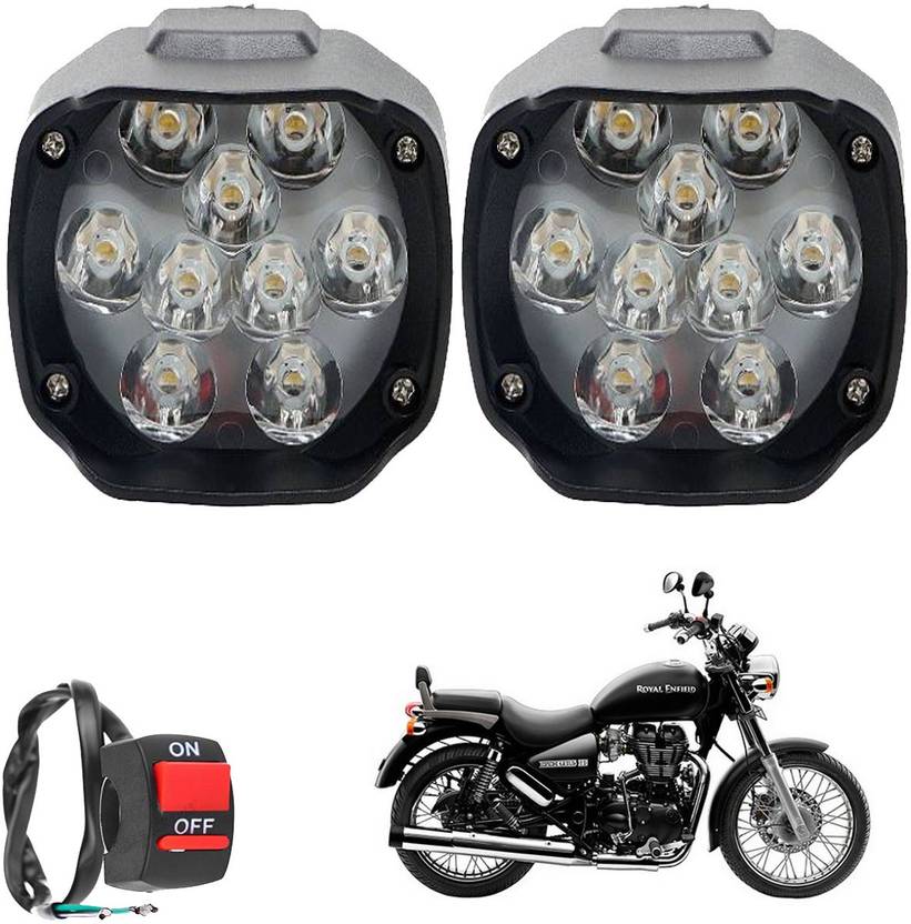 Crokrok sqrLedsixbtn199 Headlight, Fog Lamp Motorbike LED for Royal