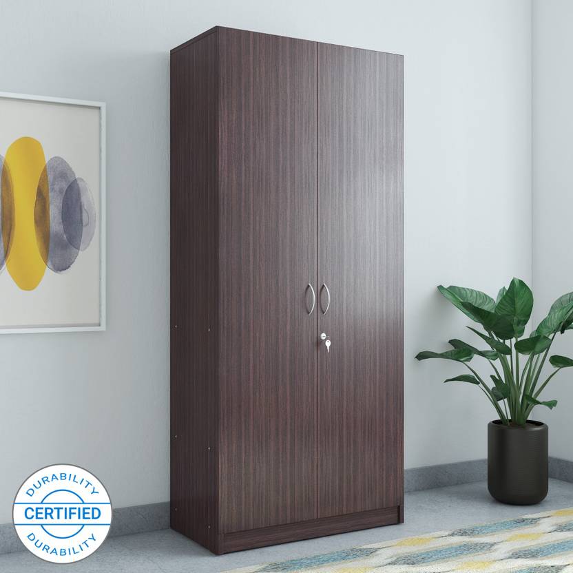 Hometown Engineered Wood 2 Door Wardrobe Price In India Hometown Engineered Wood 2 Door Wardrobe Finish Color Walnut