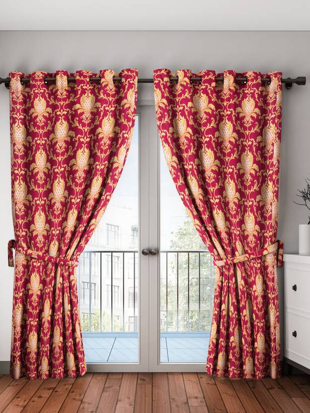 Bombay Dyeing 214 cm (7 ft) Polyester Door Curtain (Pack Of 2) Buy Bombay Dyeing 214 cm (7 ft