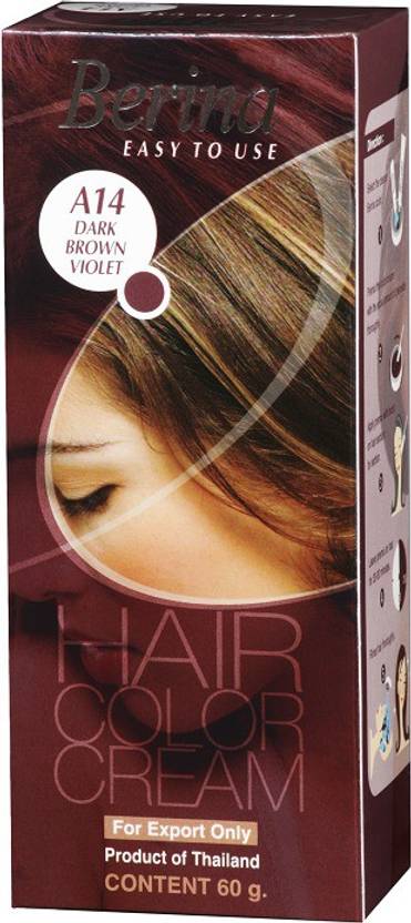 Berina Dark Brown Violet Hair Color Cream Hair Color Price