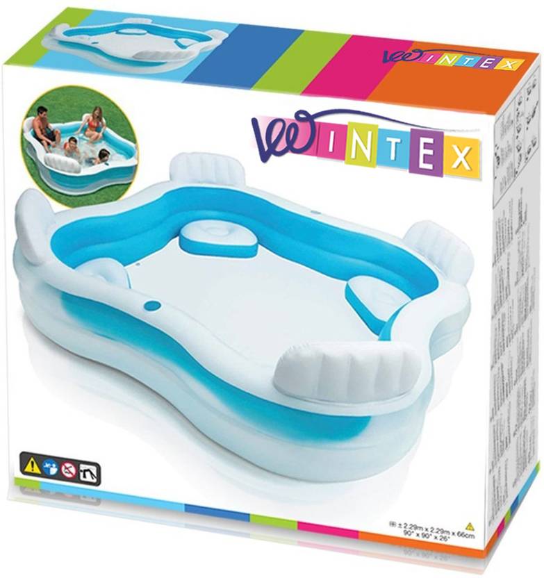 Vw Intex Swim Center Family Lounge 4 Seater Pool Lounger Vw Intex Swim Center Family Lounge 4 Seater Pool Lounger White